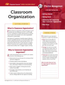Quick Coaching Guide: Classroom Organization image
