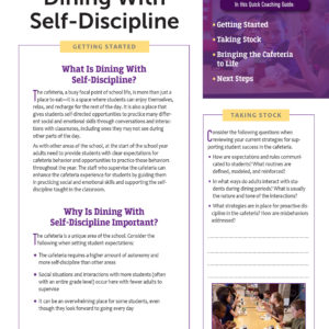 Quick Coaching Guide: Dining with Self-Discipline