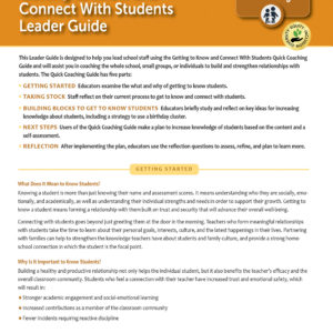 Leadership Guide Getting to Know and Connect with Students