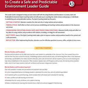 Leadership Guide Using Routines and Procedures to Create a Safe and Predictable Environment