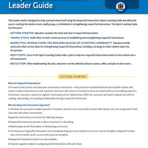 Leadership Guide Respectful Interactions