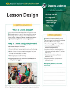 Quick Coaching Guide: Lesson Design image