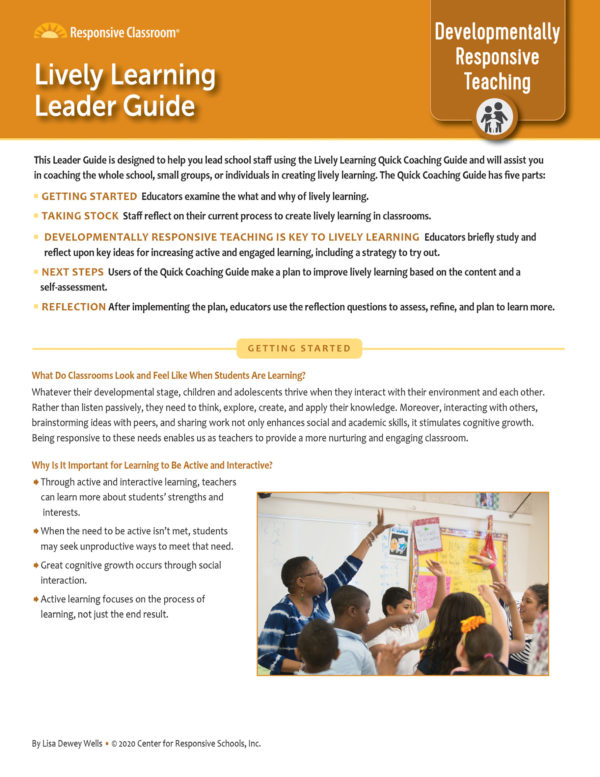 Leadership Guide: Lively Learning