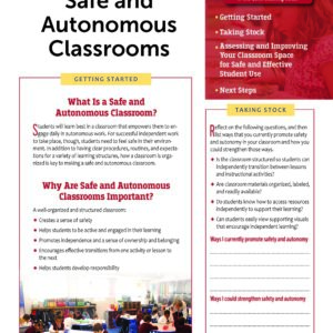 Safe and Autonomous Classrooms