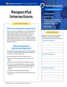 Quick Coaching Guide: Respectful Interactions image