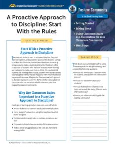 A Proactive Approach to Discipline