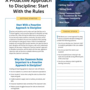 A Proactive Approach to Discipline