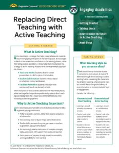 Replacing Direct Teaching with Active Teaching