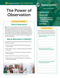 Quick Coaching Guide: The Power of Observation image